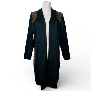 ANGEL Handmade Ecuador (Navy) Open Front Cardigan - M